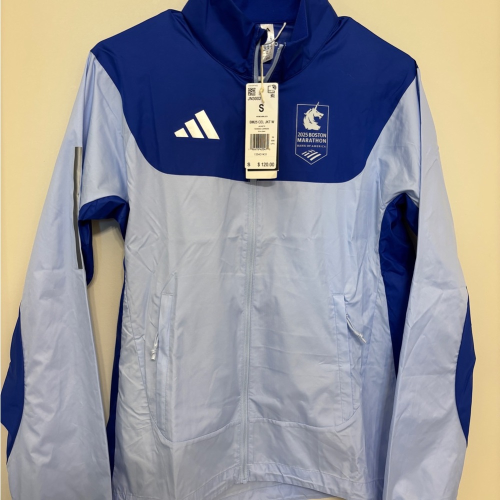 NWT 2025 Boston Marathon Adidas Finisher Jacket, Women’s Size S
